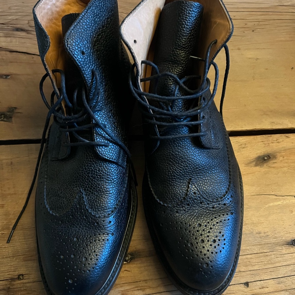 Selected/Homme: Black Leather Men's Dress Boots 11D